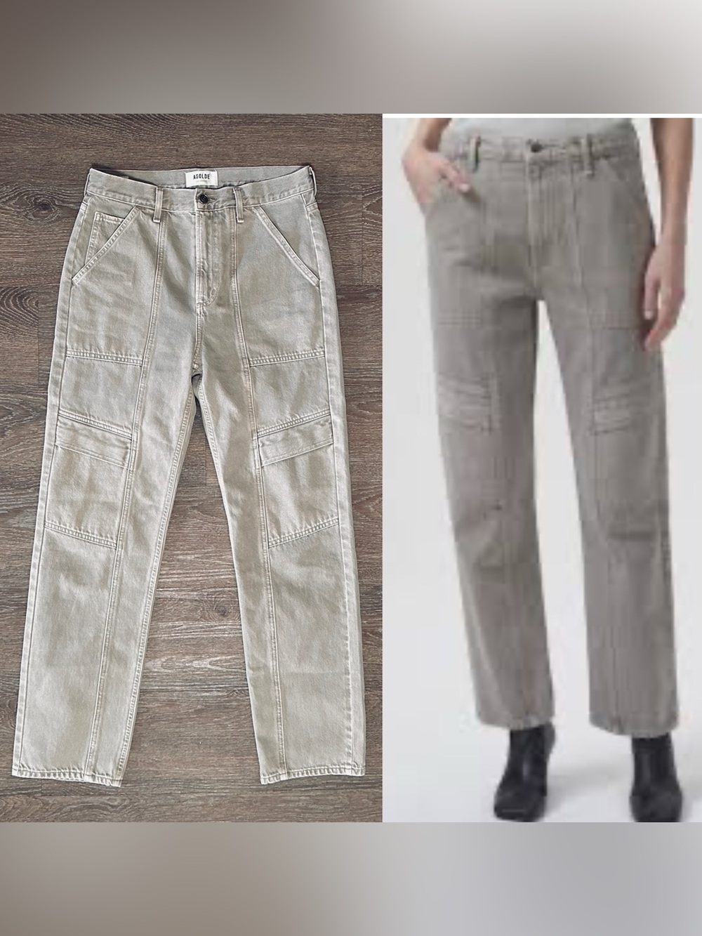 Agolde Cooper Cargo Jeans in
Drab size 26 EUC WOMENS